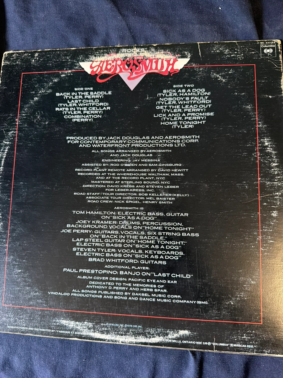 Aerosmith – Rocks Original 1976 LP Vinyl - photo 2