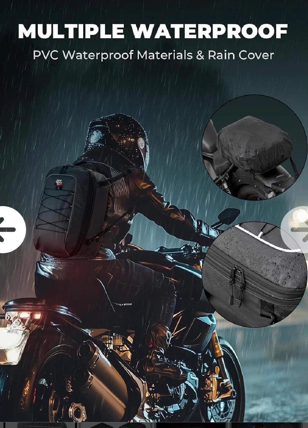 KEMIMOTO Expandable Motorcycle Tail Bag 22-30L - photo 3