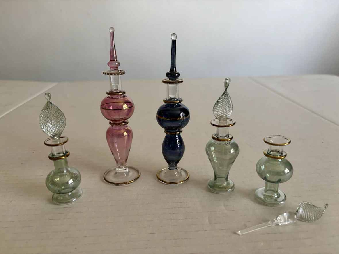 Decorative Egyptian Glass Perfume Bottles