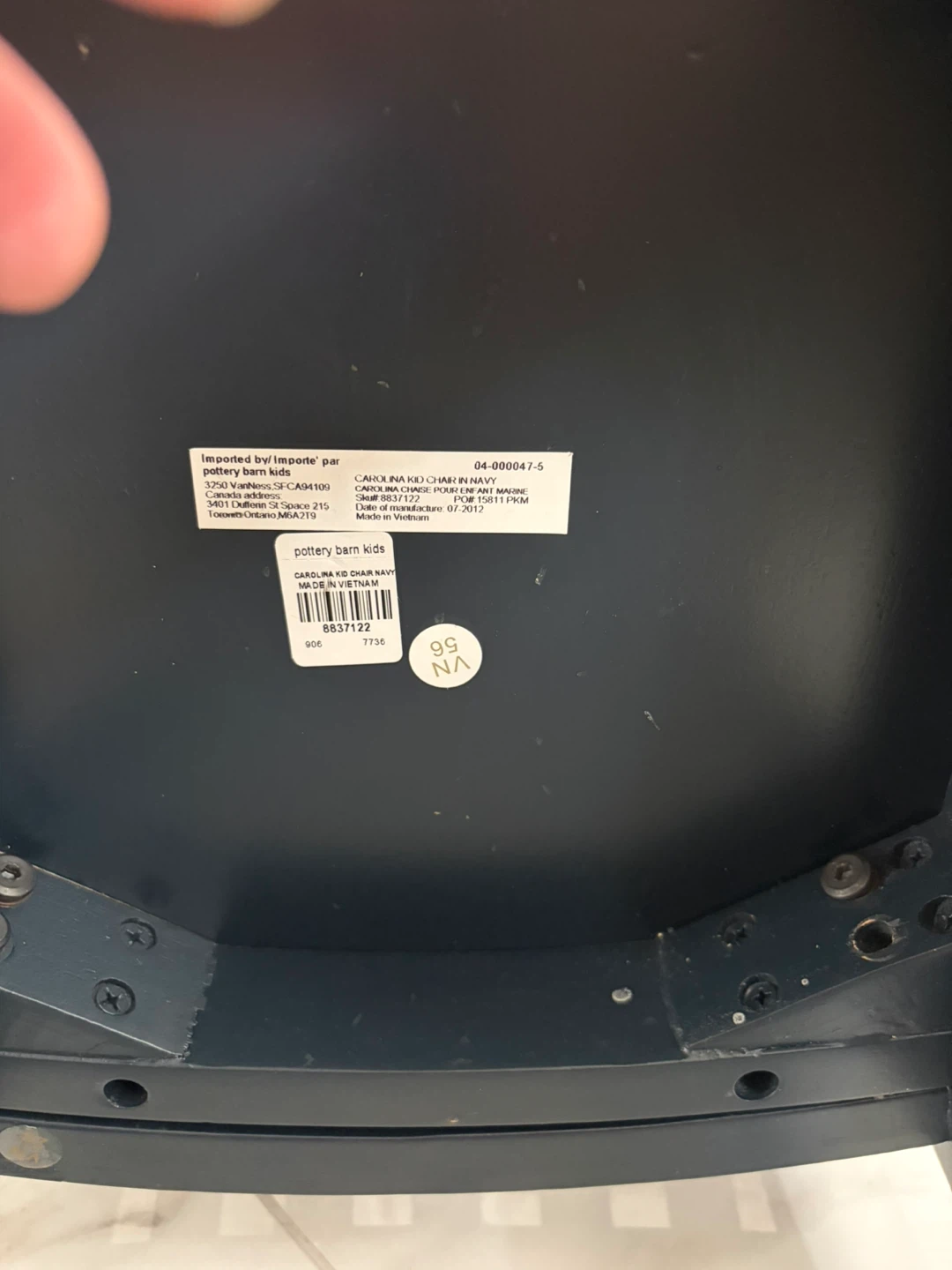 Pottery Barn Kids Carolina Chair - Navy - photo 3