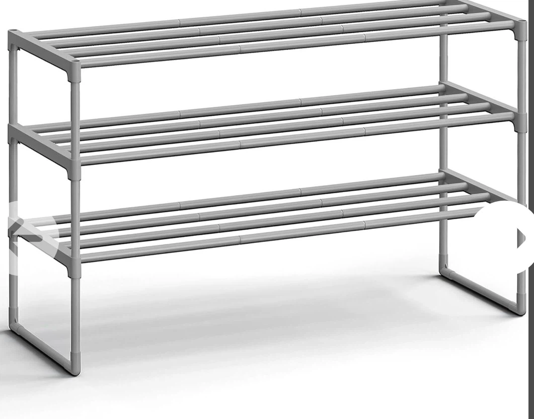 SONGMICS 3-Tier Shoe Rack