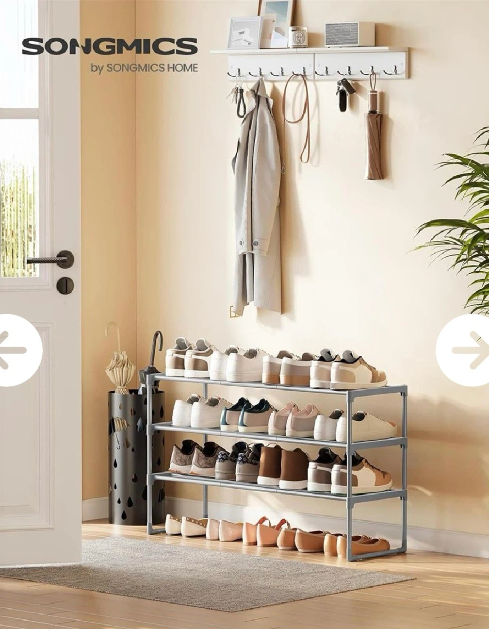 SONGMICS 3-Tier Shoe Rack - photo 2