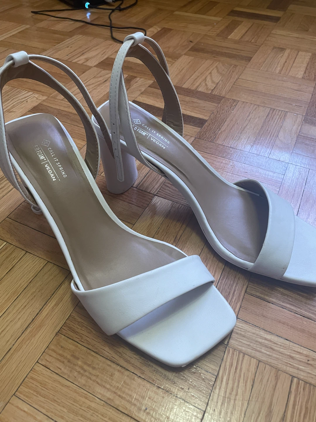 Call It Spring Women's White Heeled Sandals