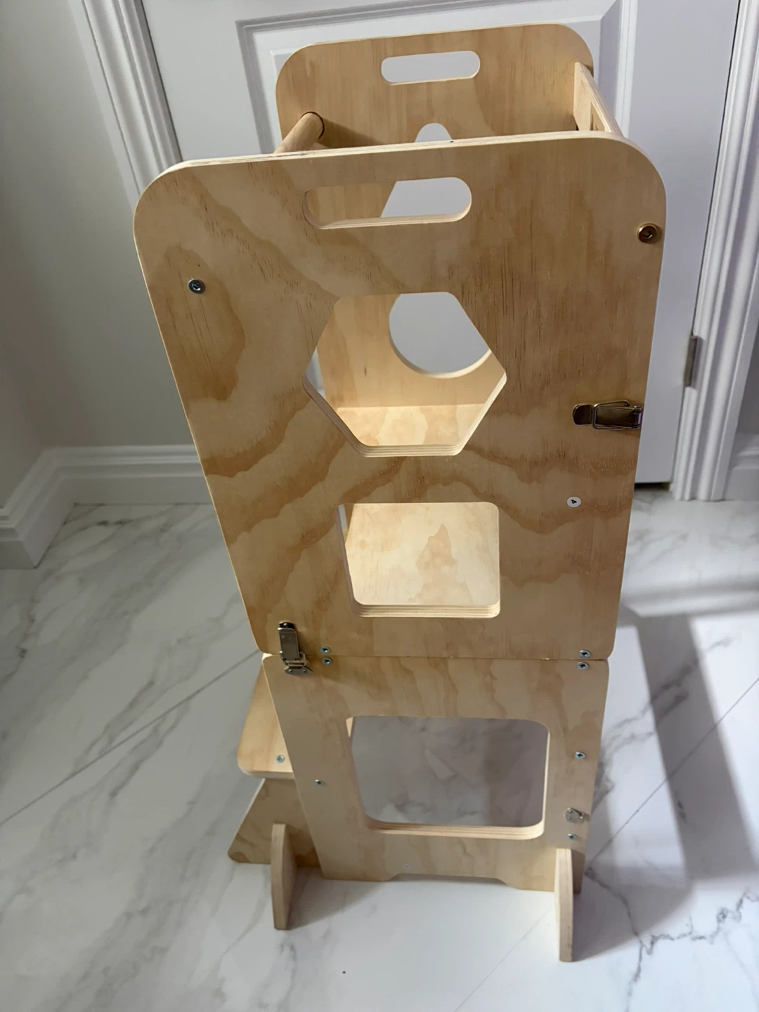 Wooden Montessori Kitchen Step Stool with Chalkboard - photo 3