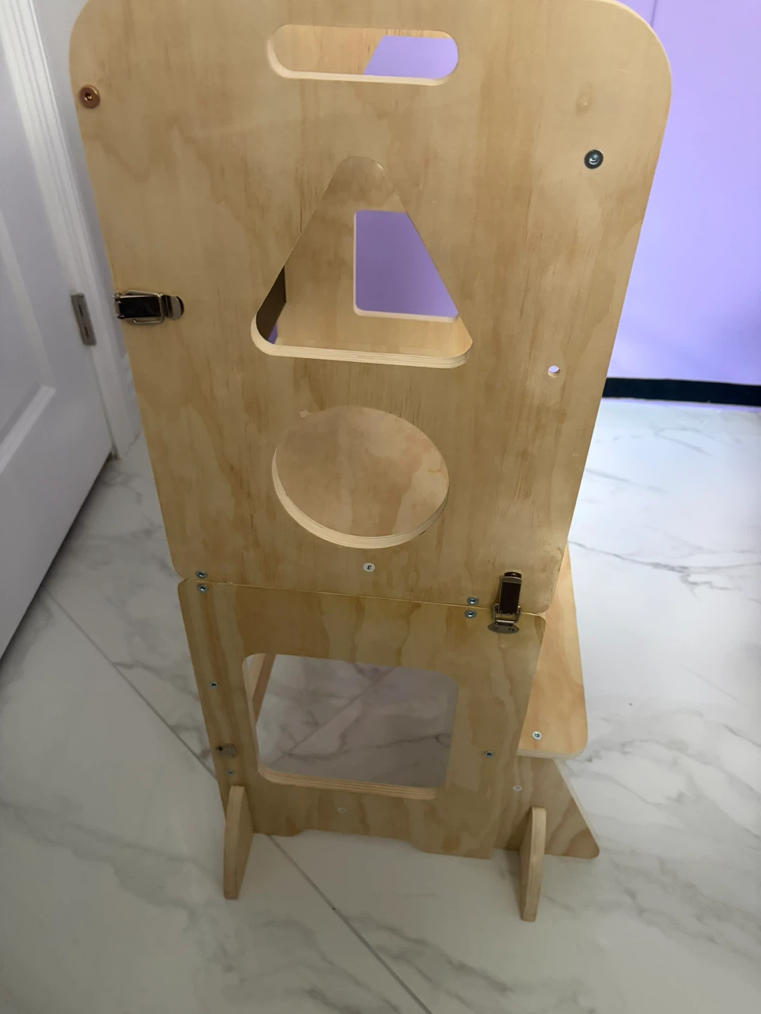 Wooden Montessori Kitchen Step Stool with Chalkboard - photo 4