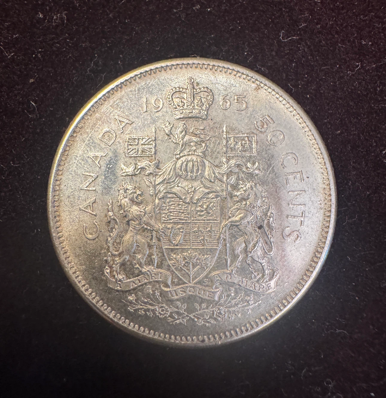 1965 Canada 50 Cent Silver Coin - photo 2
