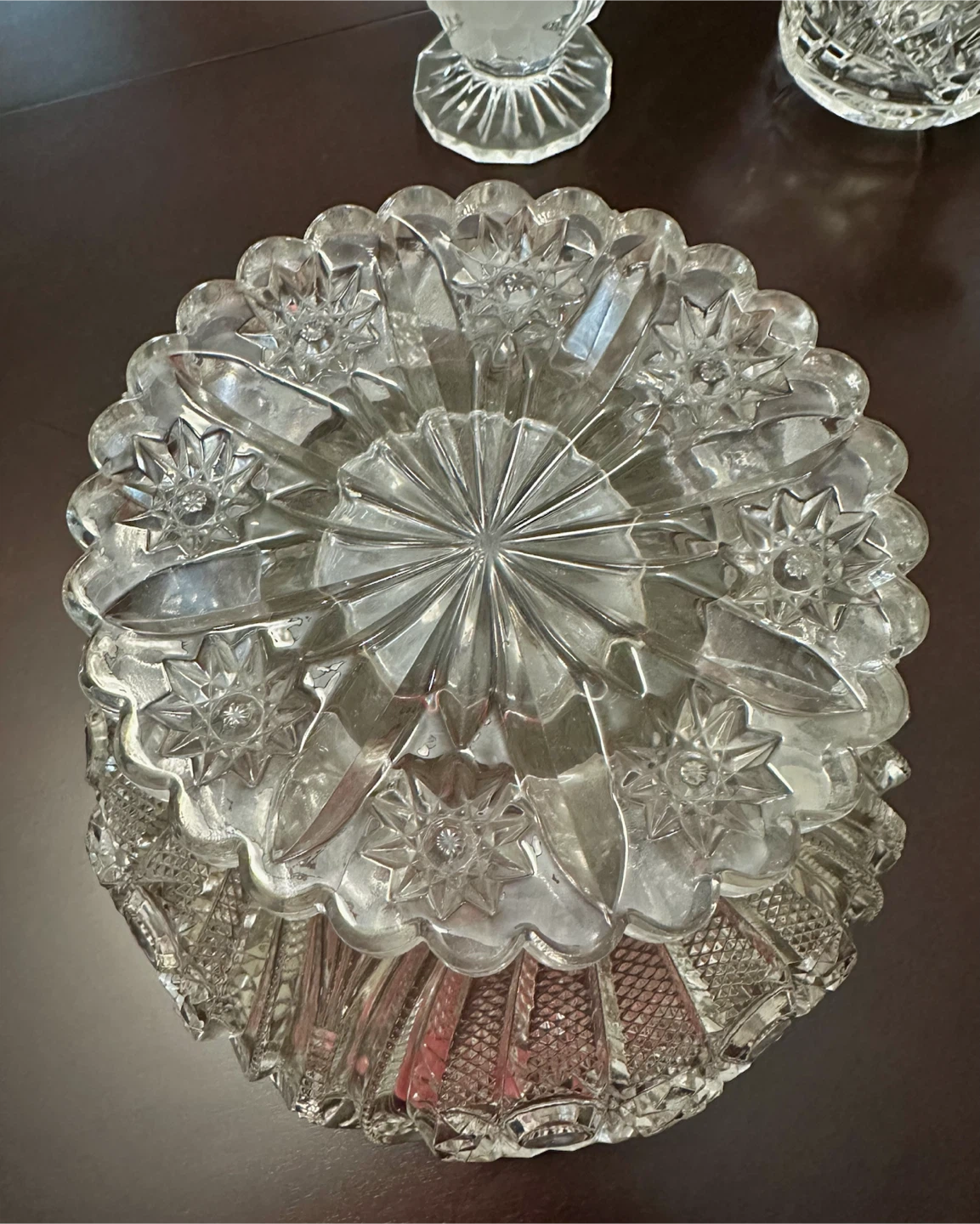 Crystal Glass Punch Bowl Set