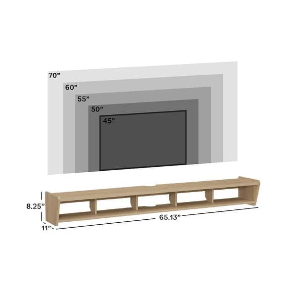 New Large Sleek Floating TV Media Entertainment Stand - photo 2