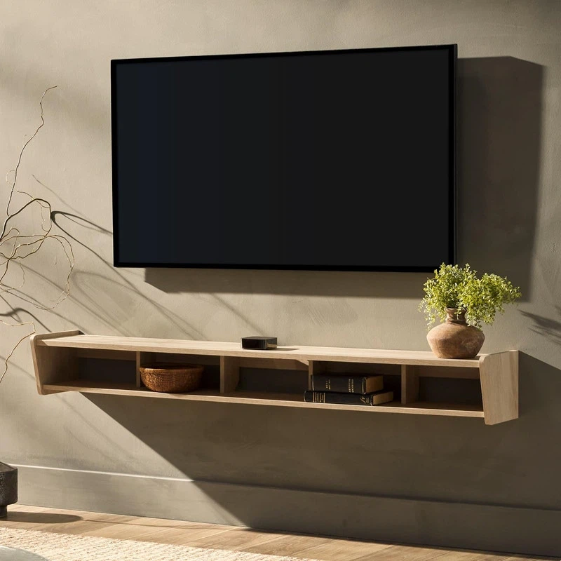 New Large Sleek Floating TV Media Entertainment Stand - photo 3