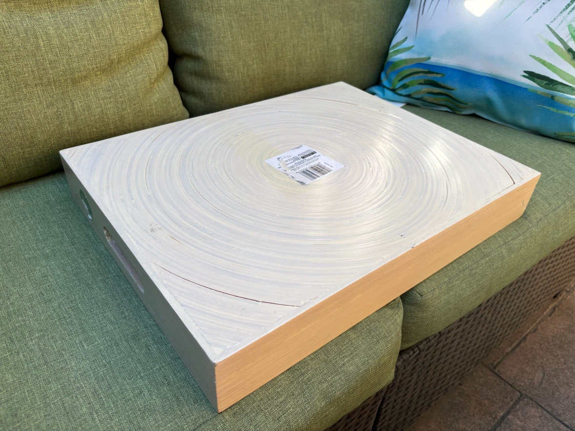 Bamboo Serving Tray with Handles - photo 3