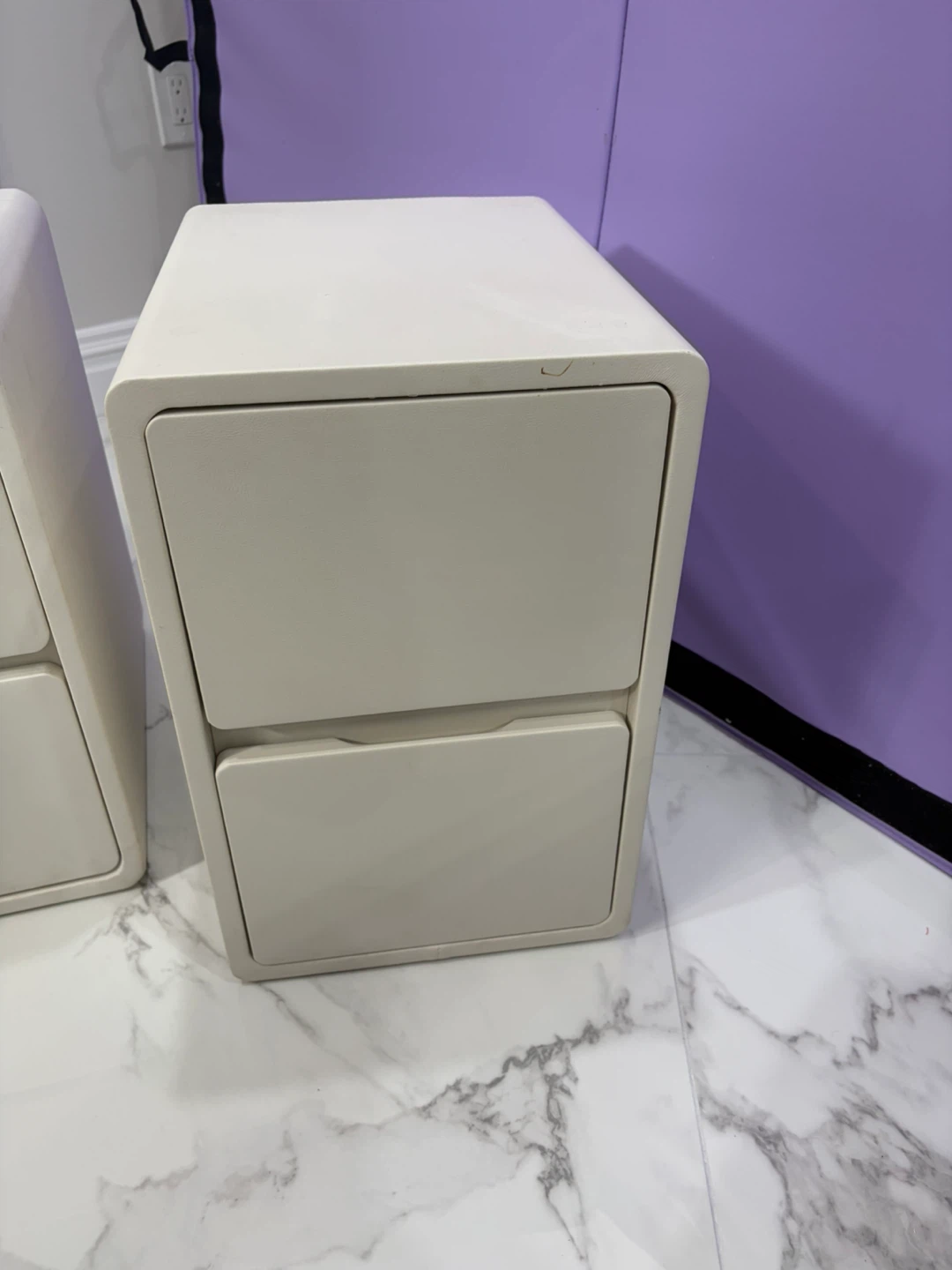 Cream 2 draw nightstand