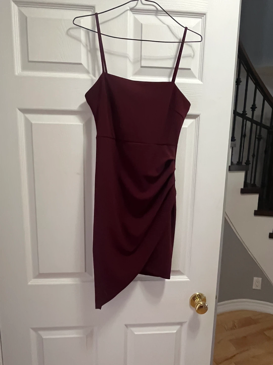Ruched Spaghetti Strap Bodycon Dress