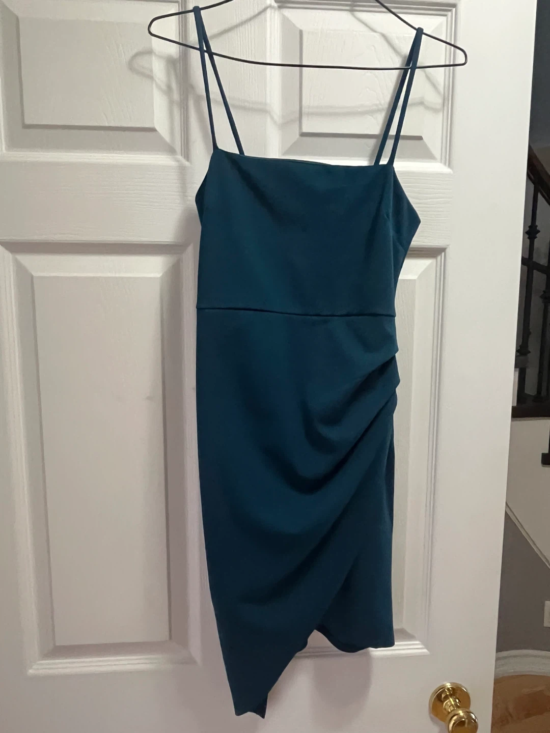 Ruched Spaghetti Strap Bodycon Dress - photo 3