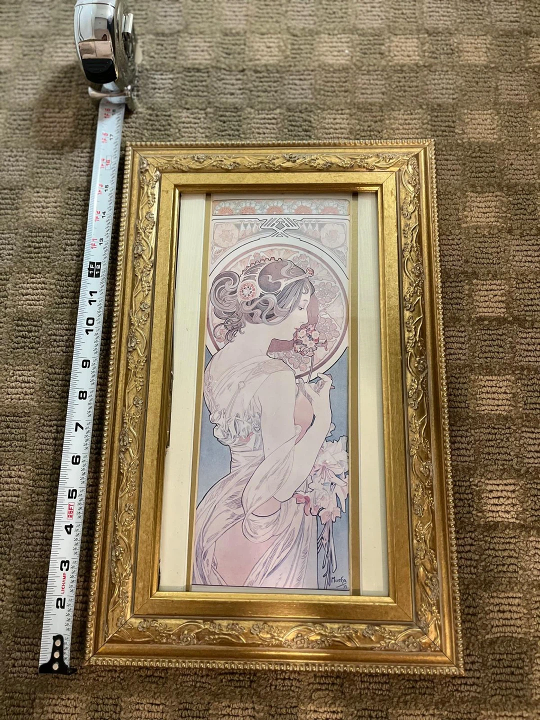 Framed Art Print - Art Nouveau Style Woman with Flowers - photo 3