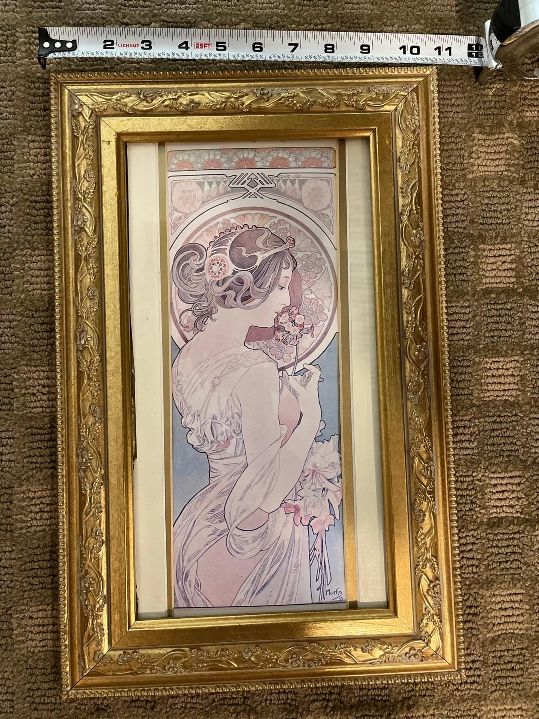 Framed Art Print - Art Nouveau Style Woman with Flowers - photo 4
