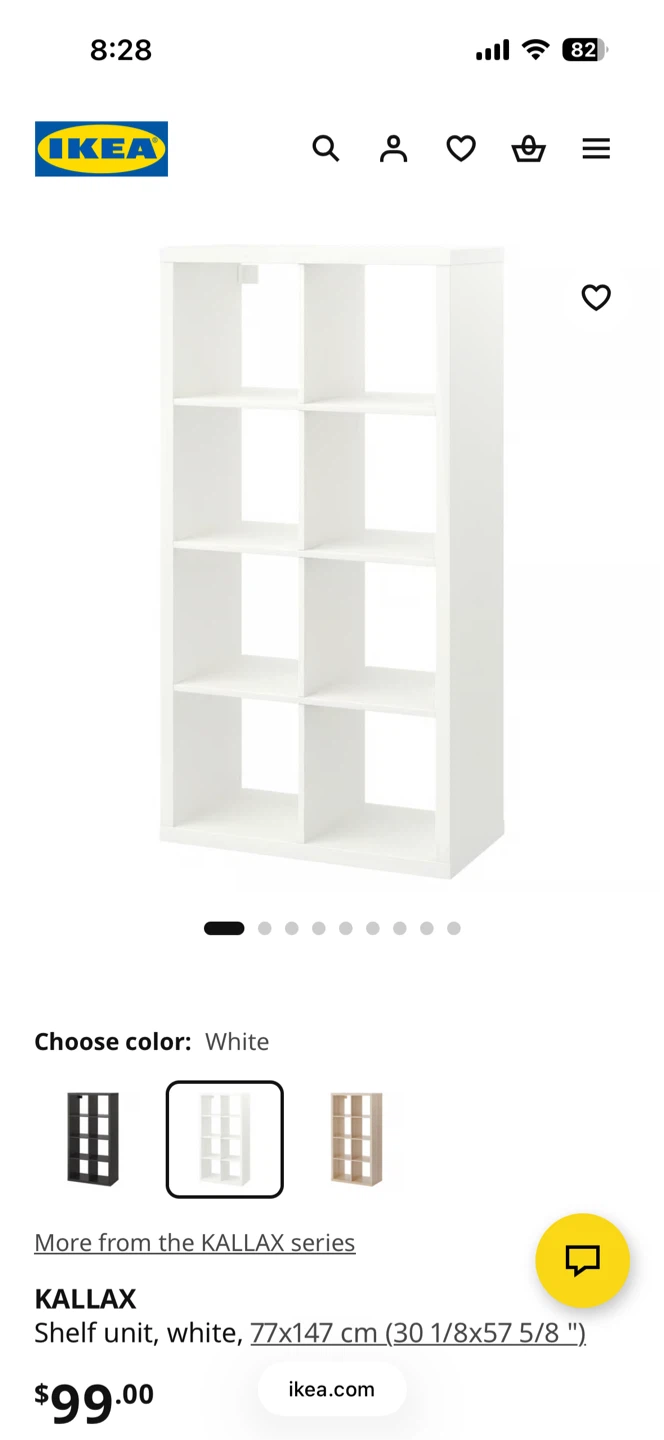 IKEA KALLAX Shelf Unit - White