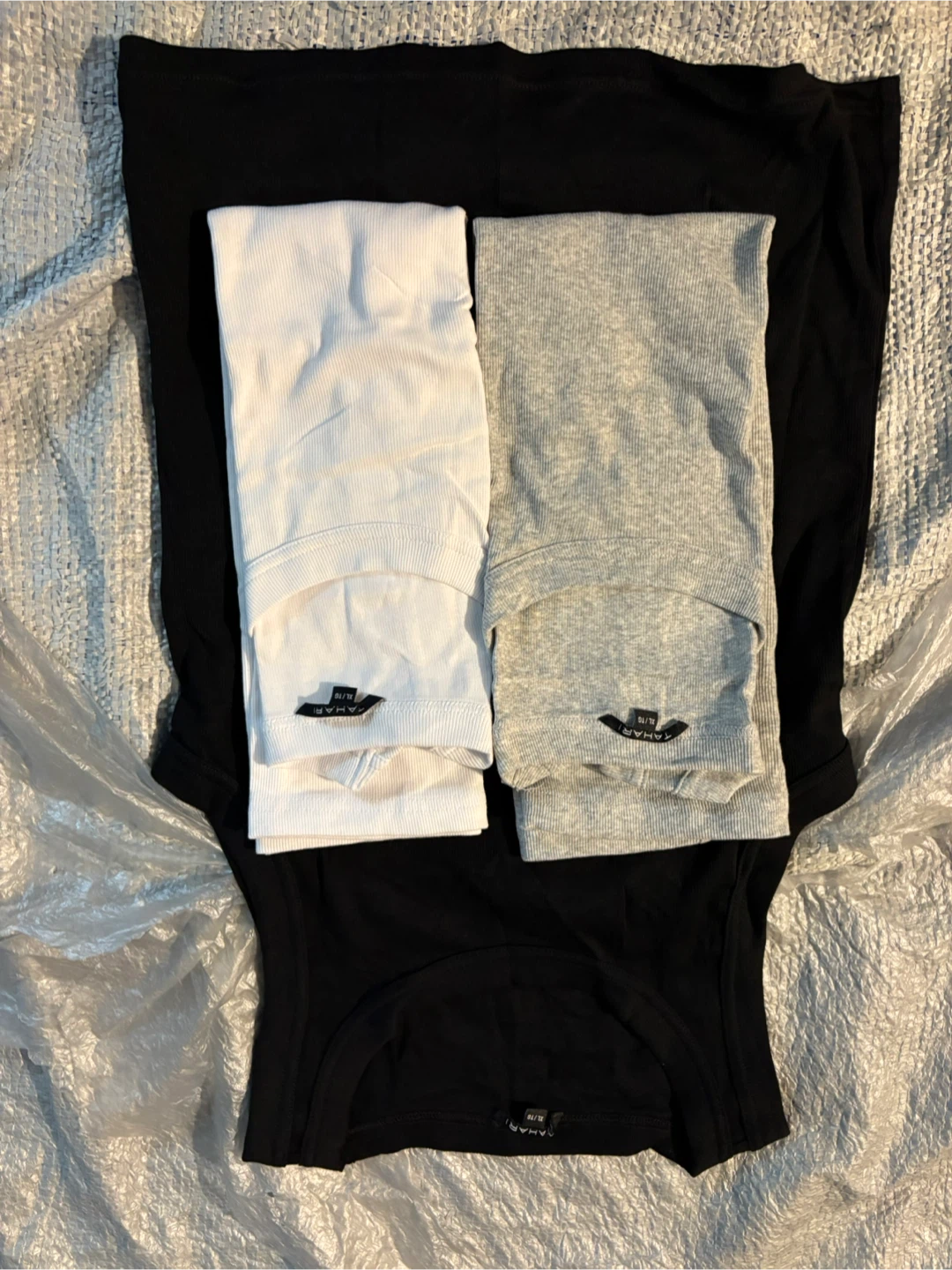 NWOT T Tahari Women's Ribbed Tank Tops (XL) - Black, White, Grey