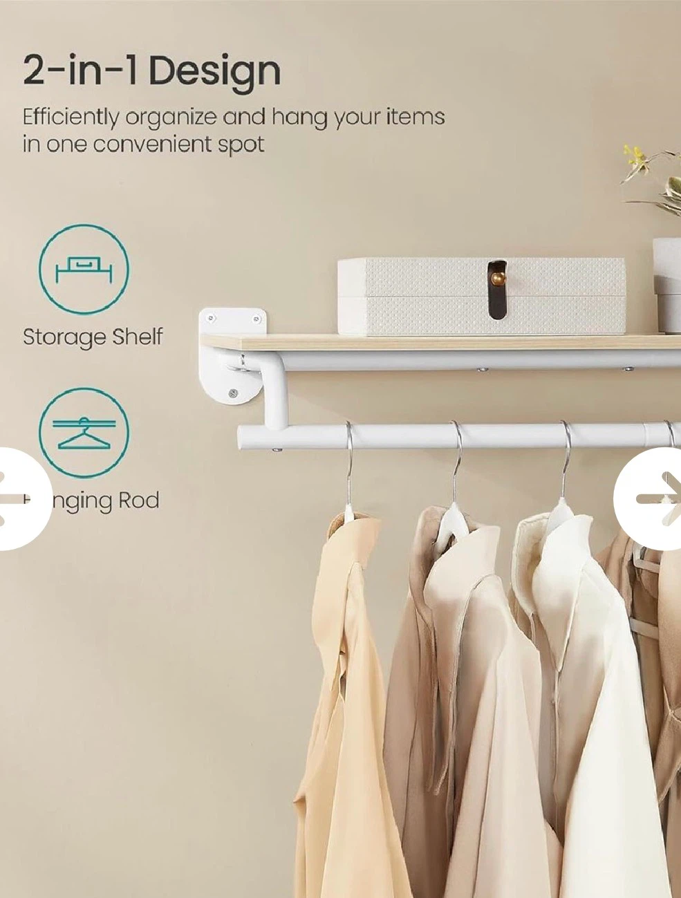 Songmics Clothes Rack and Storage Shelf - photo 3