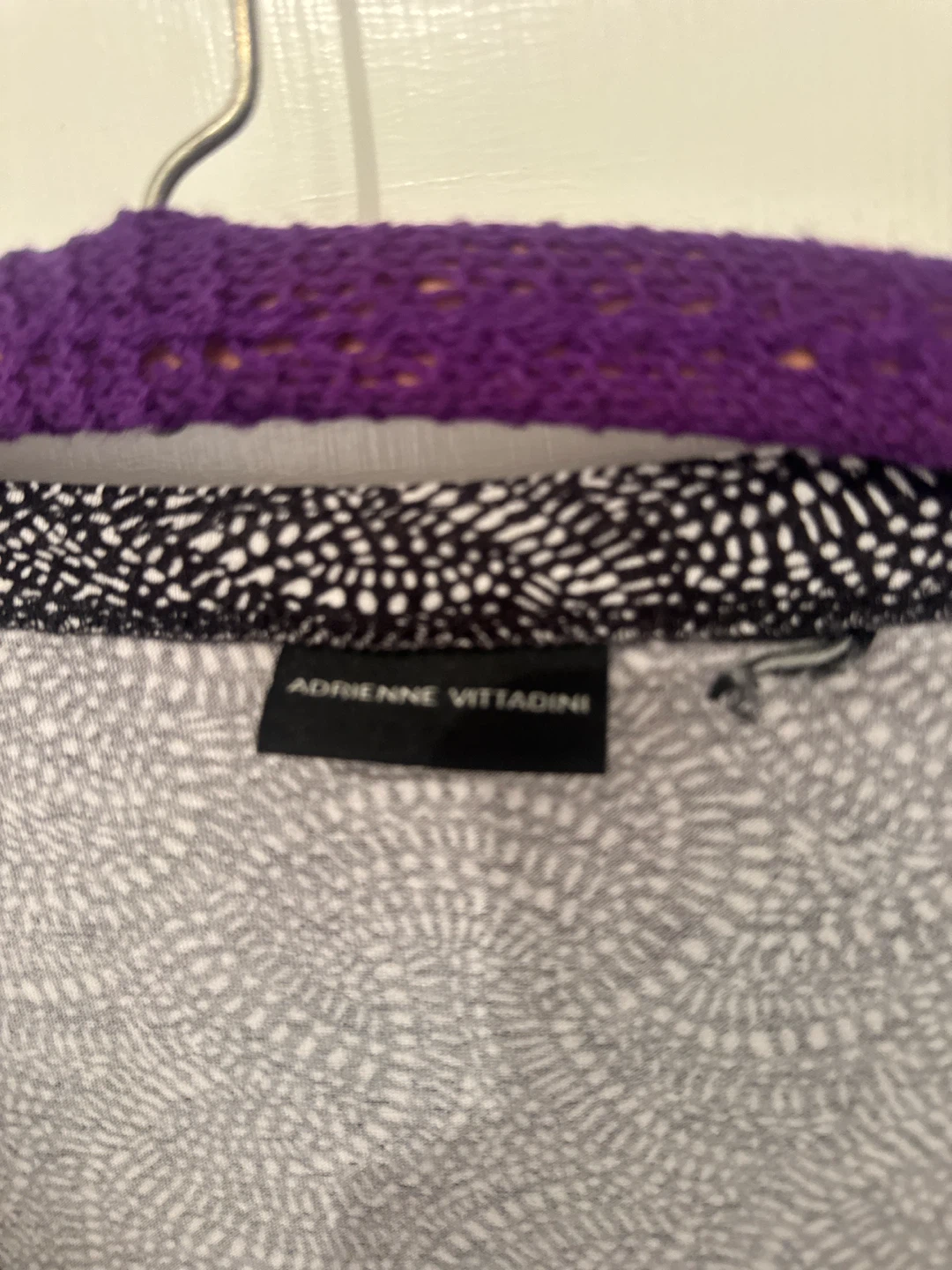 Adrienne Vittadini Black & White Pattern Top - photo 2