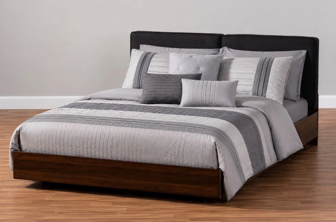 New Mid Century Modern Queen Size Storage Platform Bed