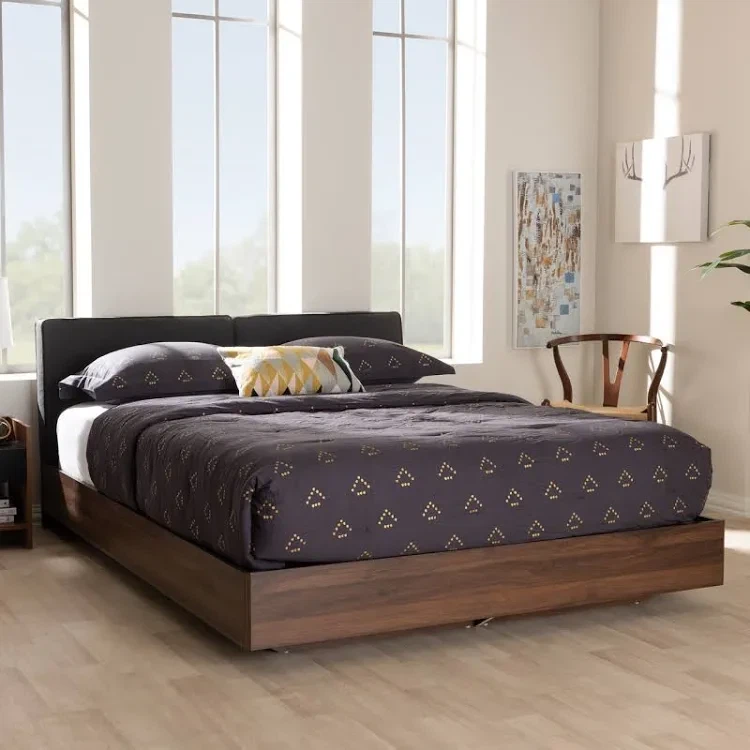 New Mid Century Modern Queen Size Storage Platform Bed - photo 5