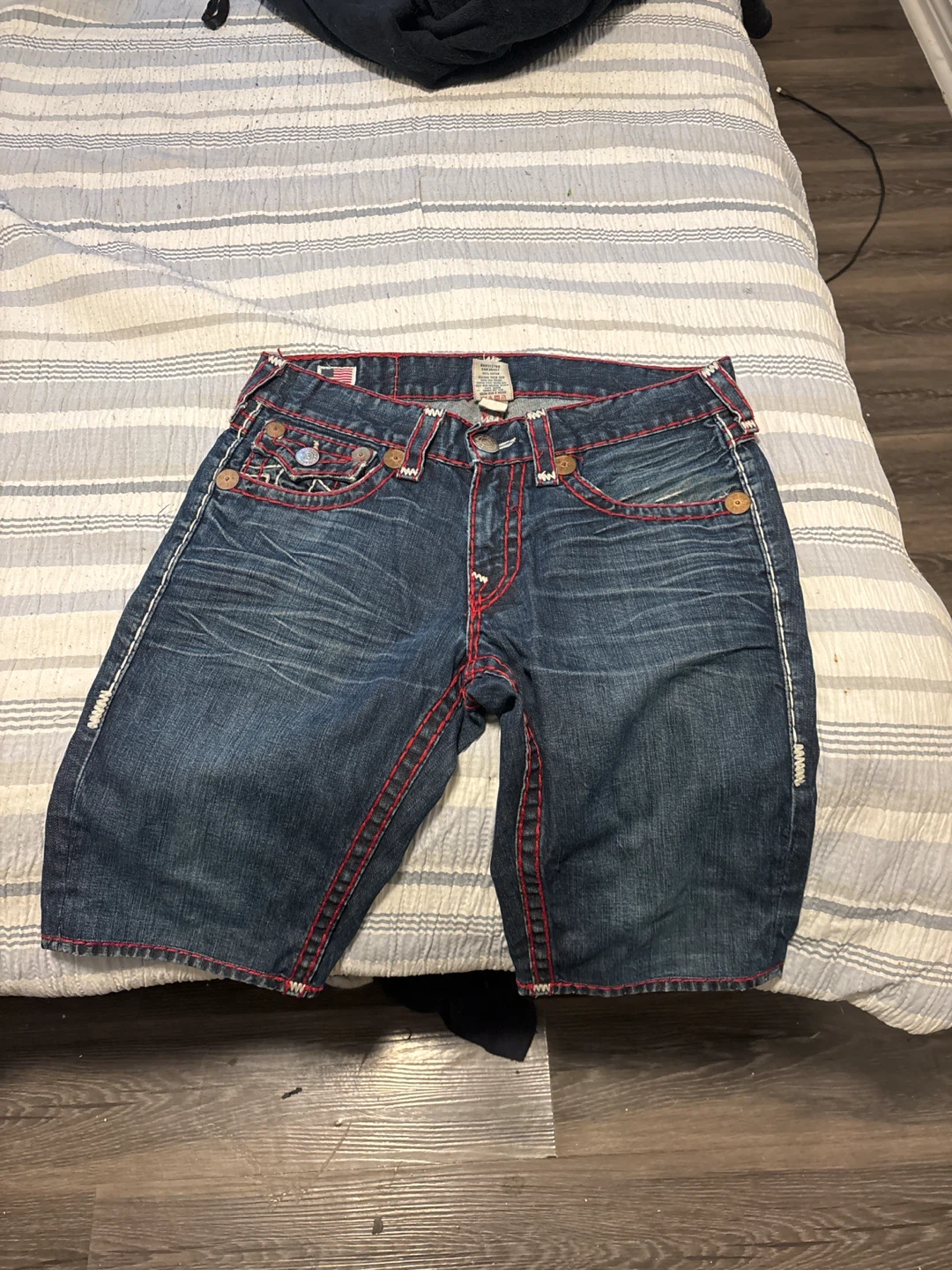 True Religion Ricky Super T Denim Shorts