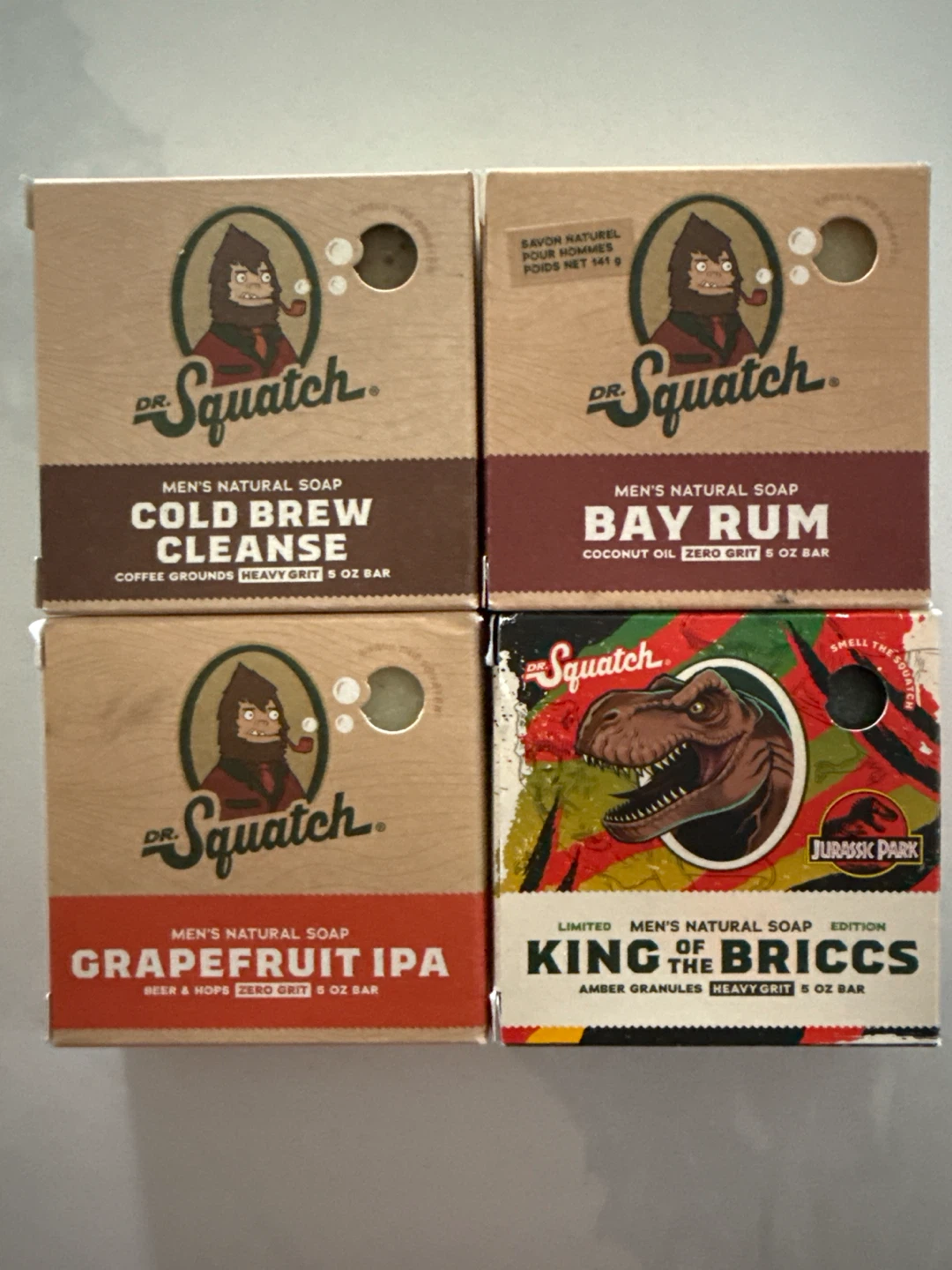 Dr. Squatch Men's Natural Soap Bundle - 4 Bars
