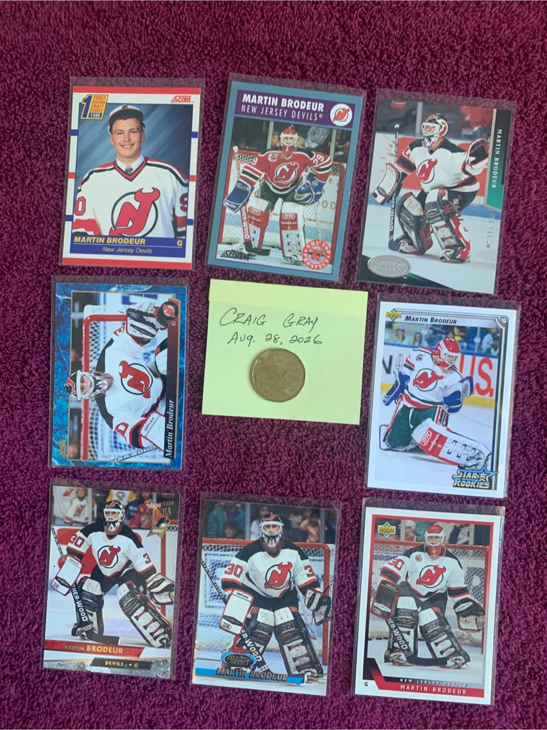 MARTIN BRODEUR CARDS
