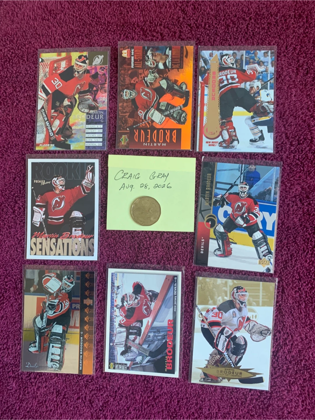 MARTIN BRODEUR CARDS - photo 2