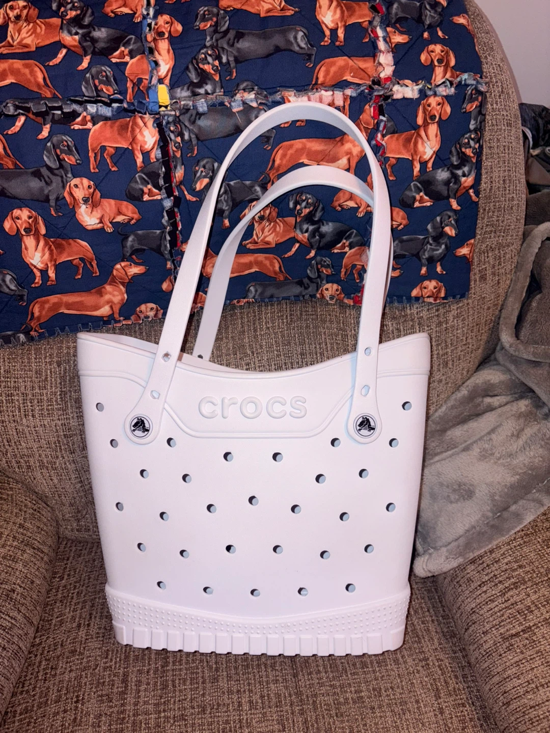 White Crocs Tote Bag
