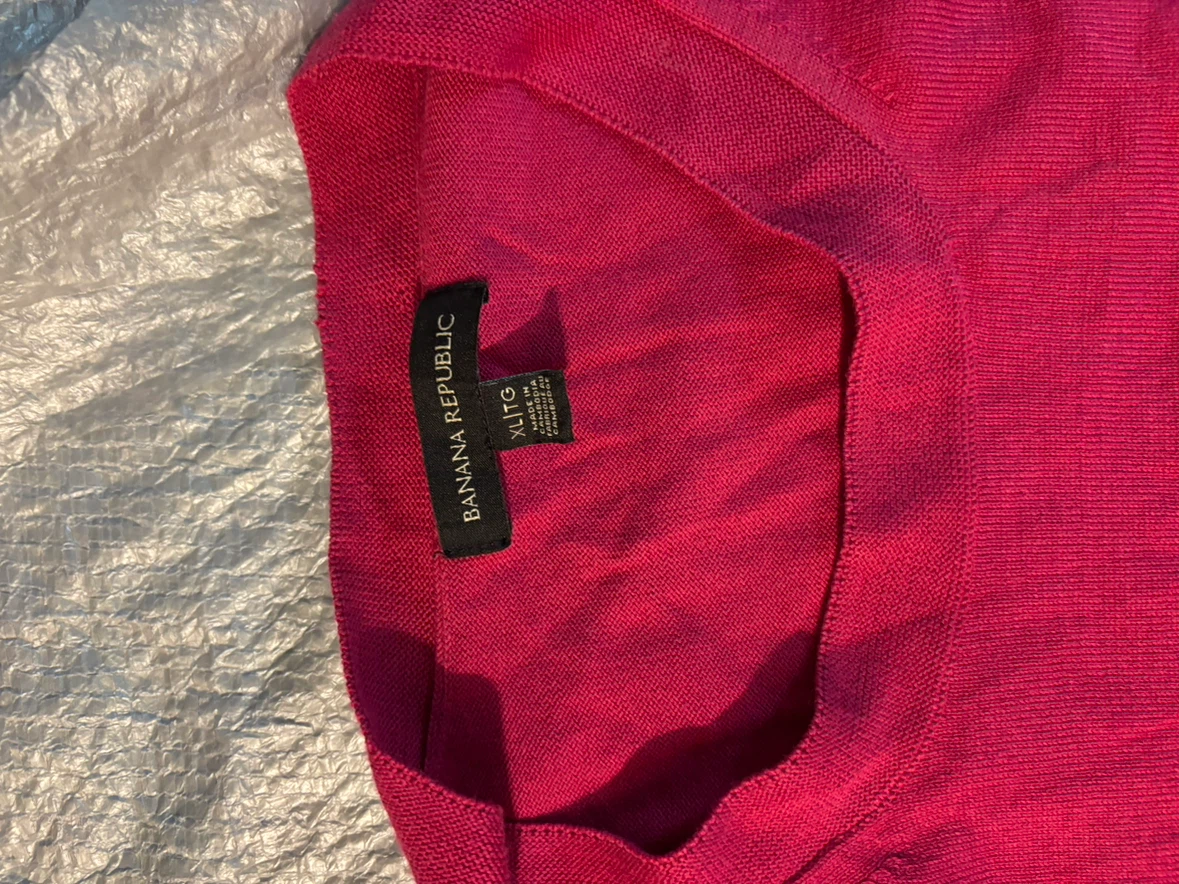 NWOT Banana Republic Pink Crew Neck Sweater XL - photo 2