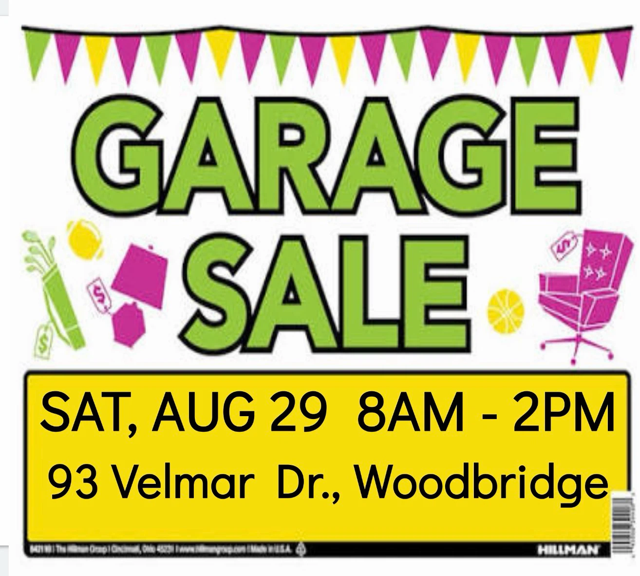 Garage Sale - Sat Aug 29, Woodbridge