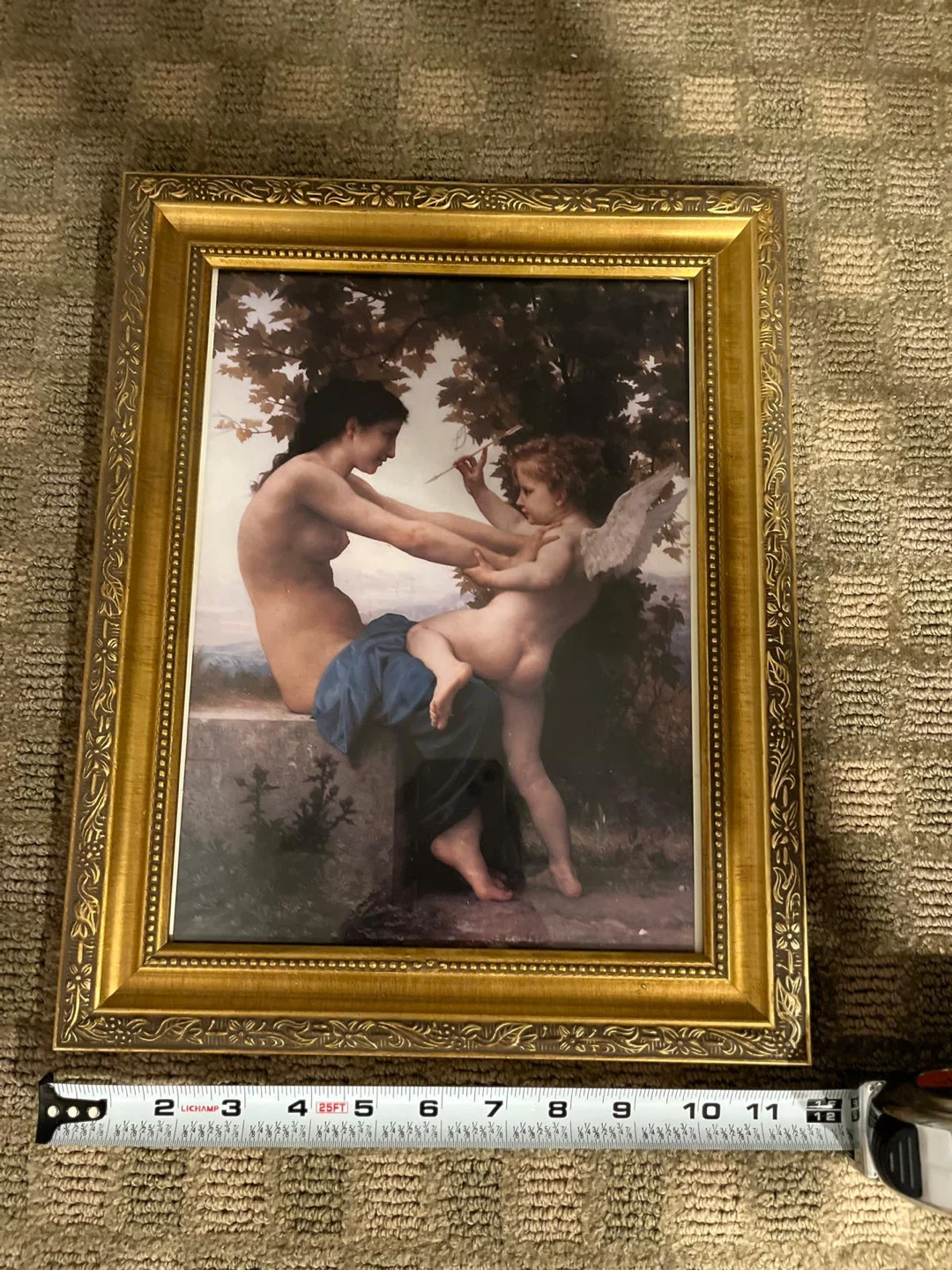 Framed Print of Woman and Cherub - photo 3