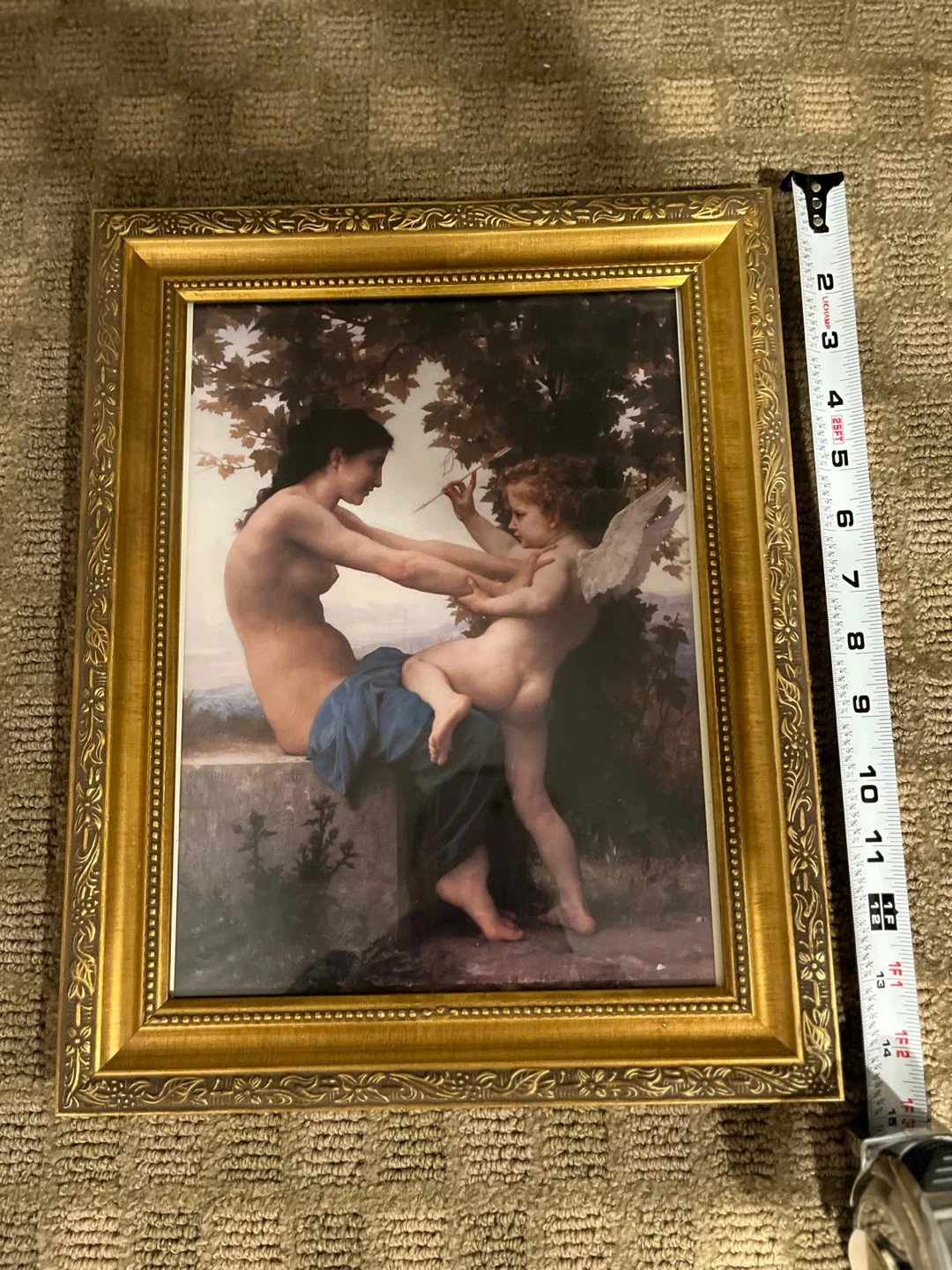 Framed Print of Woman and Cherub - photo 4