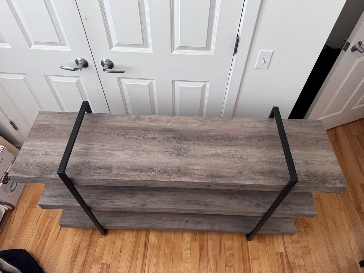 3-Shelf Industrial Style Bookshelf - photo 2