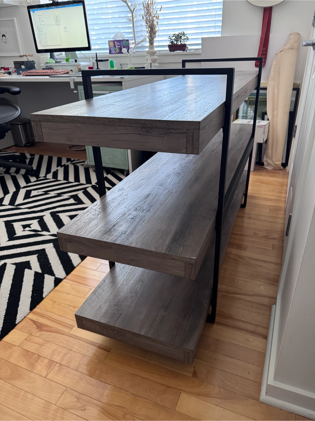 3-Shelf Industrial Style Bookshelf - photo 3