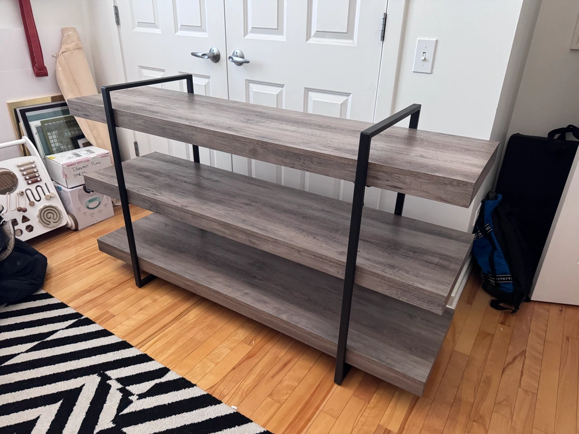 3-Shelf Industrial Style Bookshelf