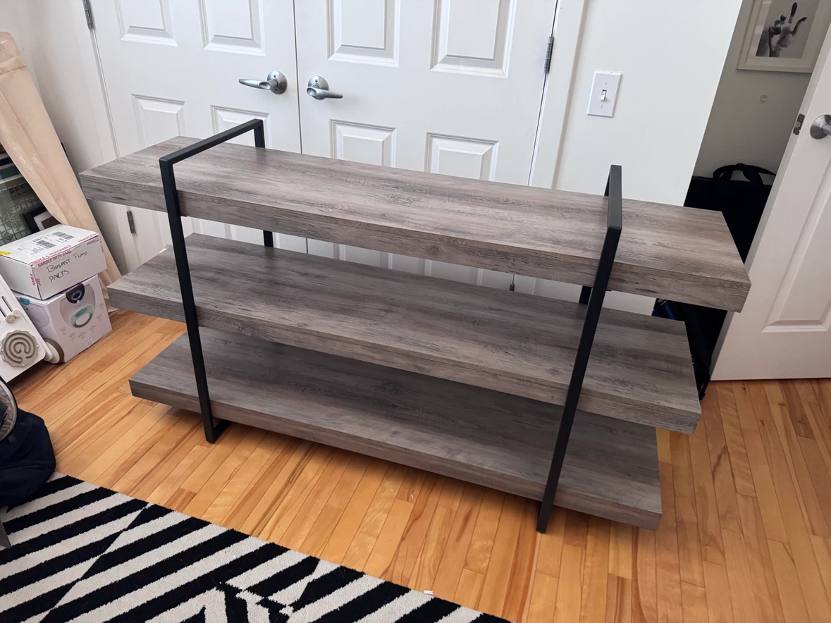 3-Shelf Industrial Style Bookshelf - photo 4
