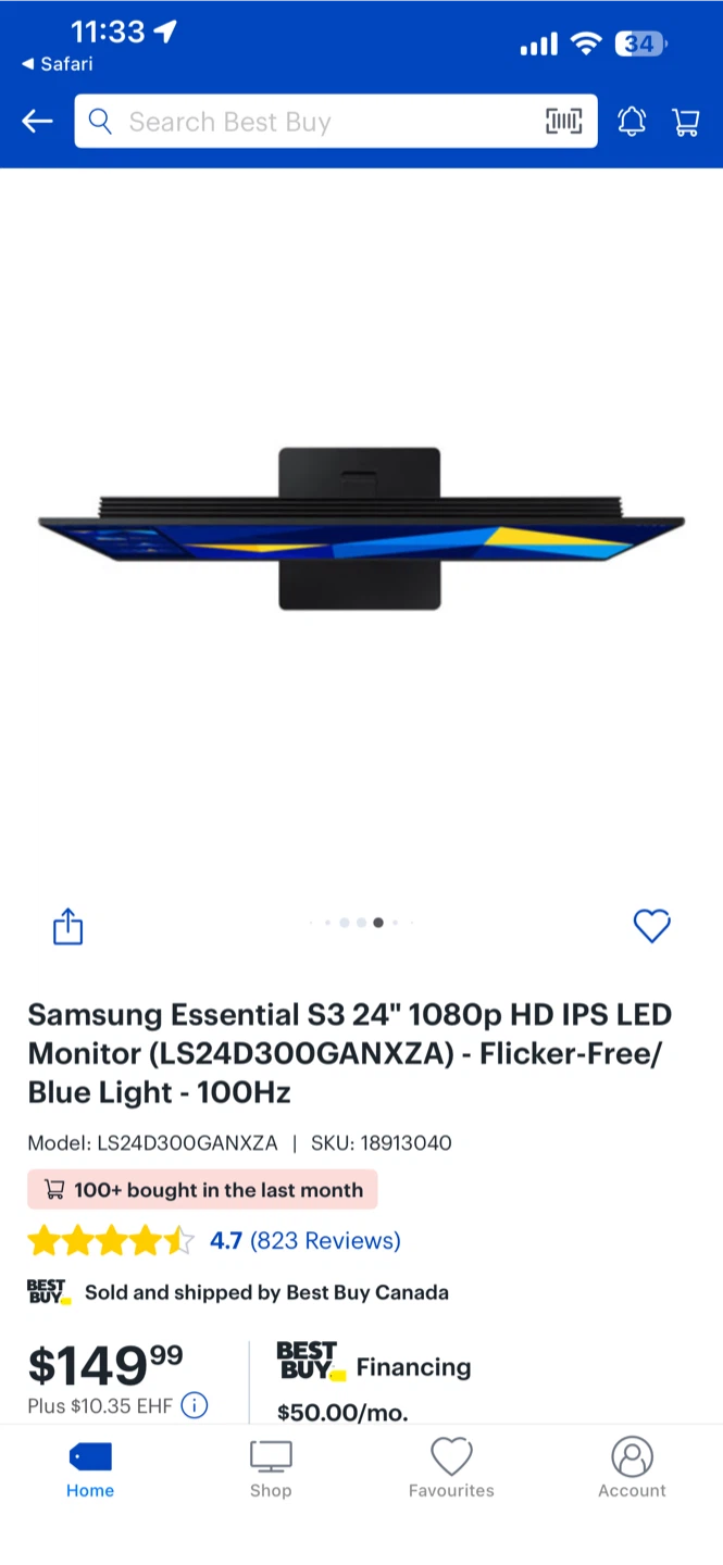 Samsung Essential S3 24" Monitor