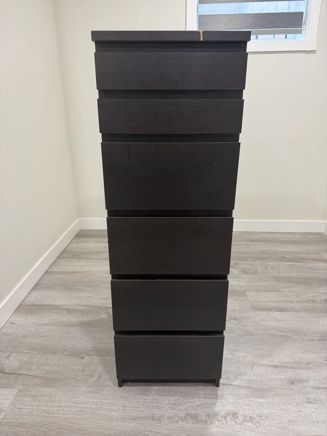 IKEA MALM 6-Drawer Dresser with Flip-Top Mirror - Dark Brown - photo 2