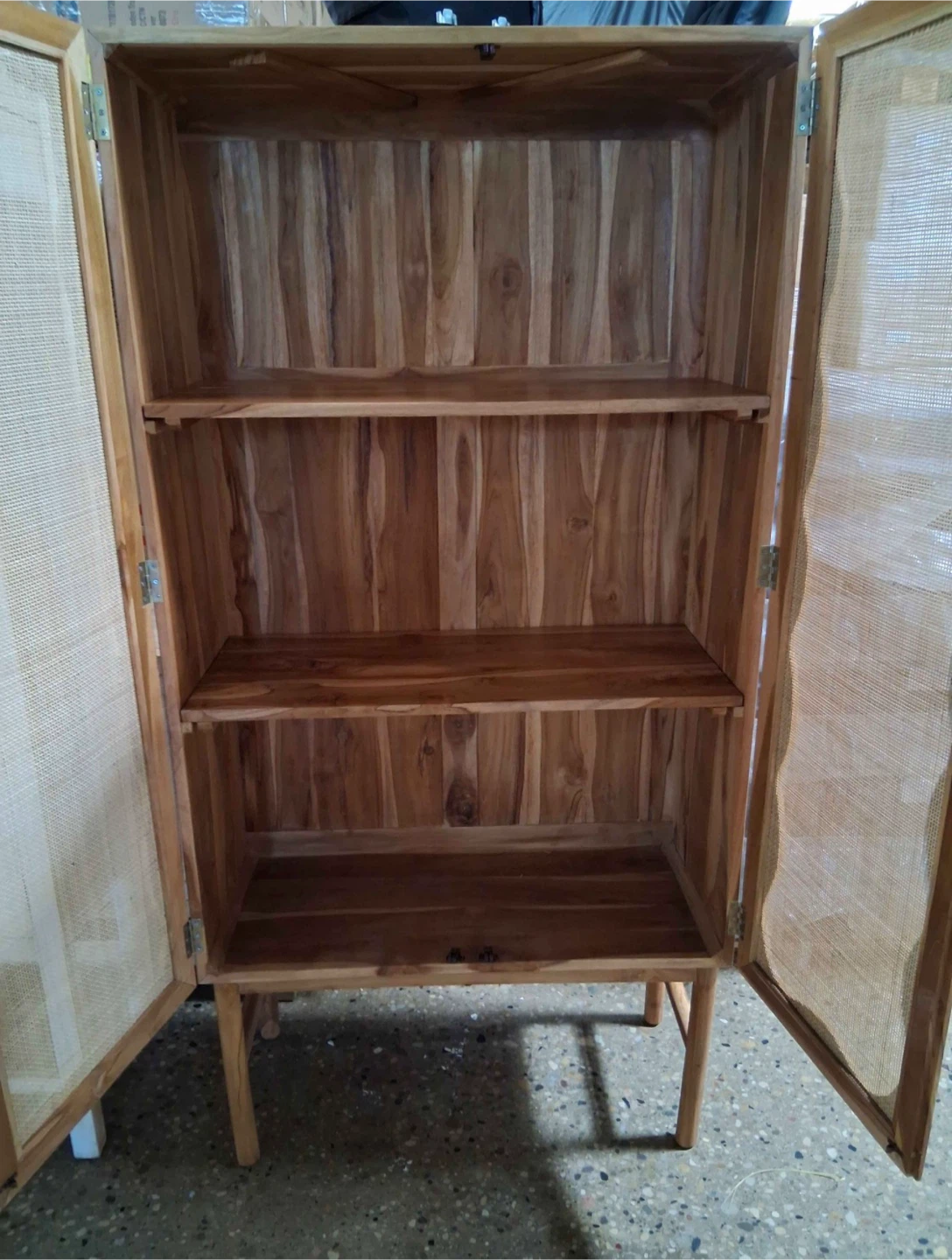 New Boho Teak Wood Storage Cabinet - photo 2