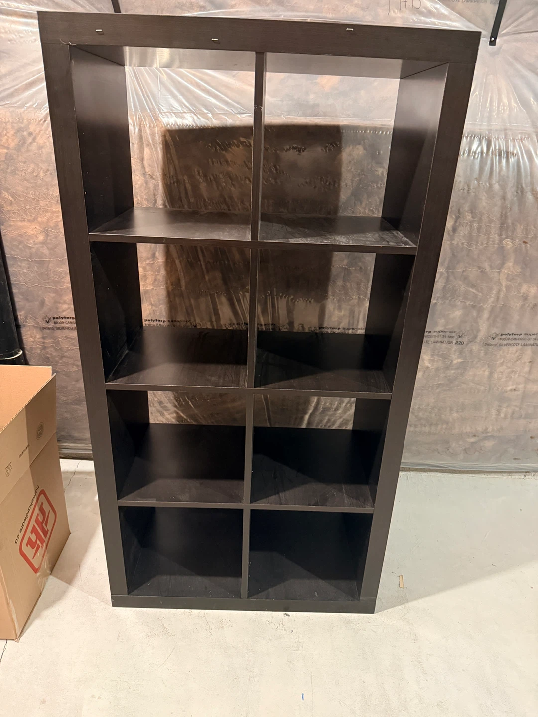 Dark Brown 8-Cube Storage Shelf Unit