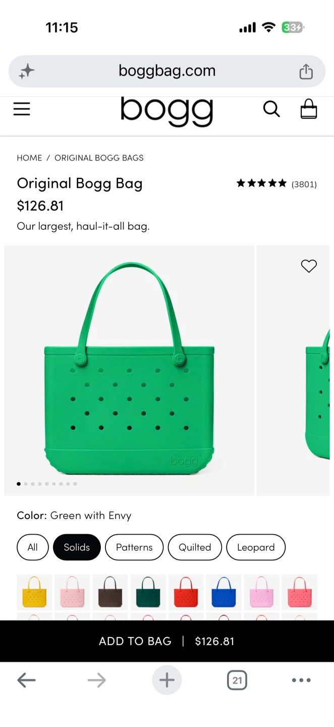 Bogg Bag Original Bogg Bag - Green