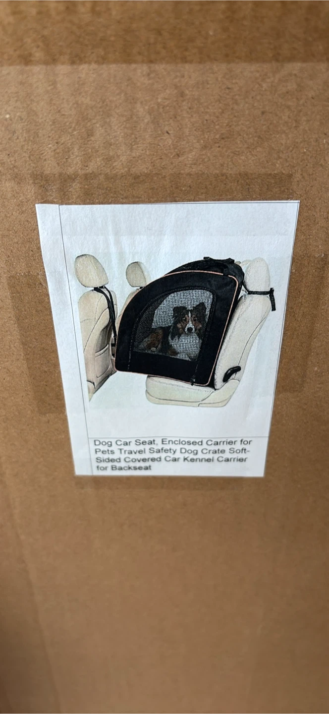 Dog Car Seat Enclosed Carrier for Pets Travel Safety