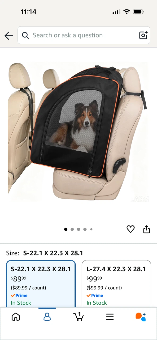 Dog Car Seat Enclosed Carrier for Pets Travel Safety - photo 3