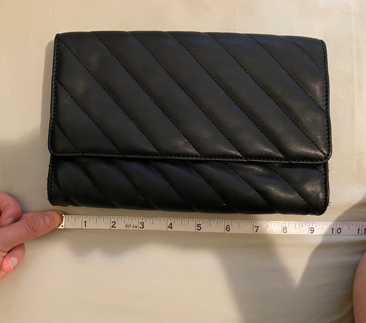 Banana Republic - Black Quilted Wallet with Chain - photo 2