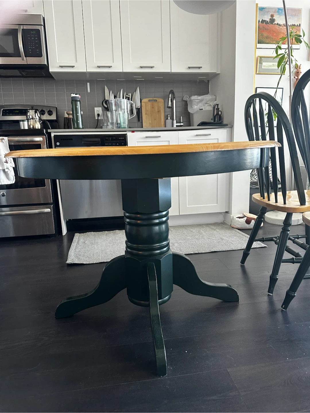 Round Wooden Dining Table with 4 Chairs - photo 3