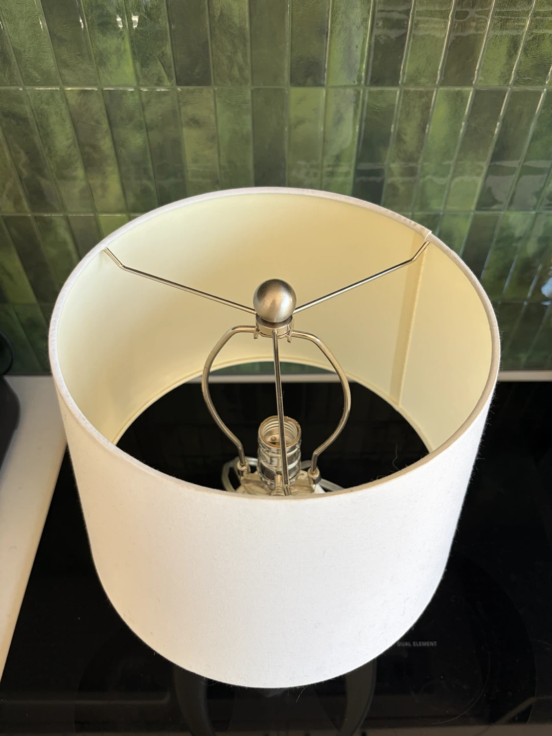Terrazzo Geometric Table Lamp with White Shade - photo 3