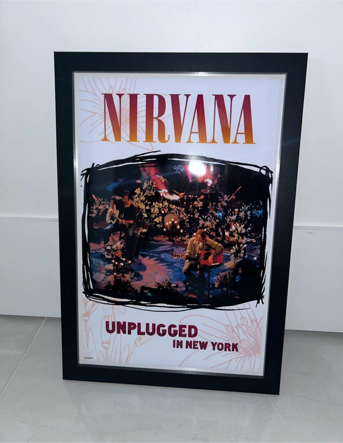 Nirvana Unplugged in New York Framed Poster