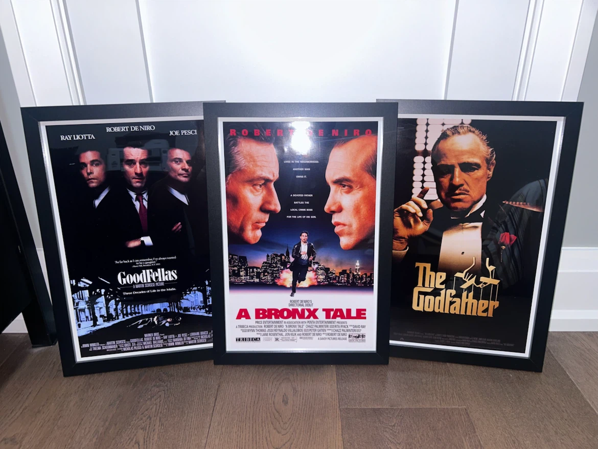 Framed Movie Posters - Goodfellas, A Bronx Tale, The Godfather